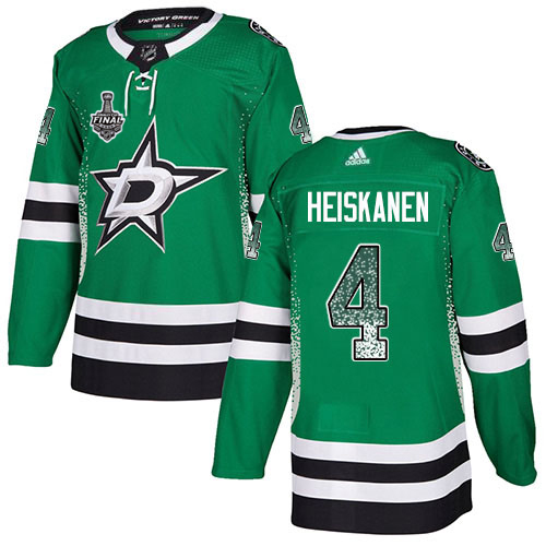 Adidas Men Dallas Stars 4 Miro Heiskanen Green Home Authentic Drift Fashion 2020 Stanley Cup Final Stitched NHL Jersey